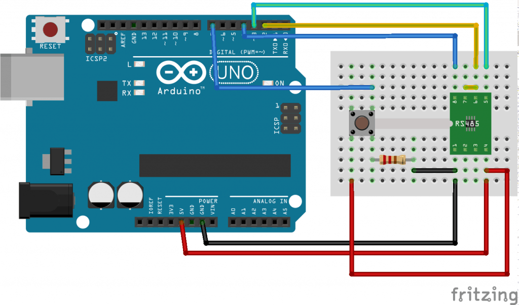 RS485 en Fritzing