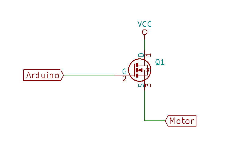 MOSFET para control de velocidad de motor de corriente continua por PWM