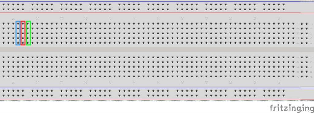 protoboard 3 columnas