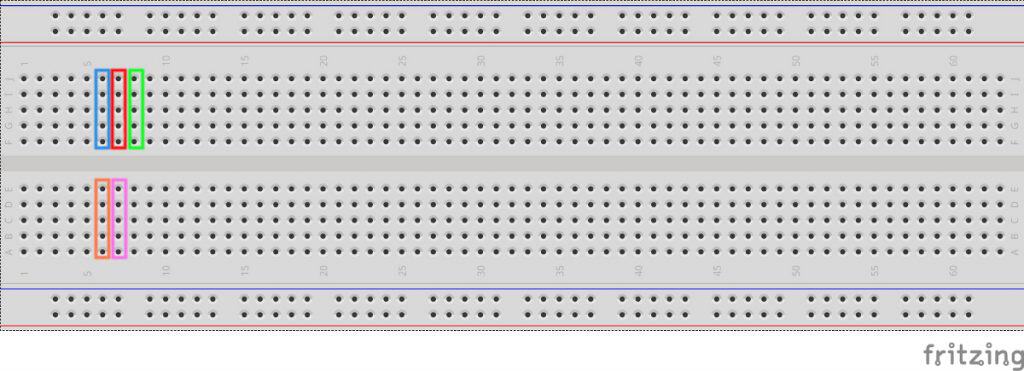 protoboard 5 columnas