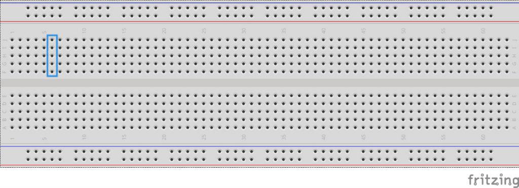 protoboard columna azul